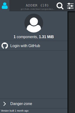 Screenshot of login screen